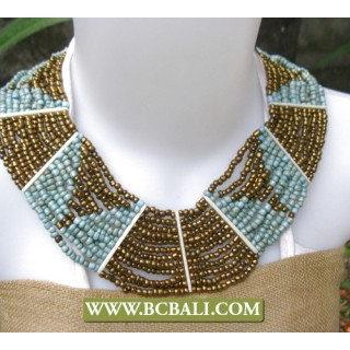  Chockers Two Colors Beaded Fashion Necklaces 